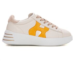 Hogan Sneakers in pelle con lacci Rebel Avorio Donna 37