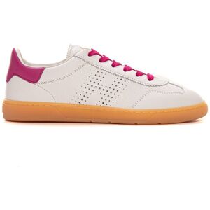 Hogan Sneakers in pelle con lacci Cool Bianco-fucsia Donna 35 Hogan Sneakers in pelle con lacci Cool Bianco-fucsia Donna 35