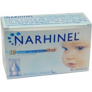 Narhinel Linea Pulizia Salute del Naso 10 Ricambi Soft per Aspiratore Nasale