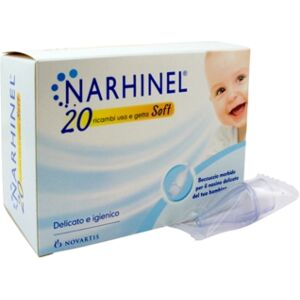 Narhinel Linea Pulizia Salute del Naso 20 Ricambi Soft per Aspiratore Nasale