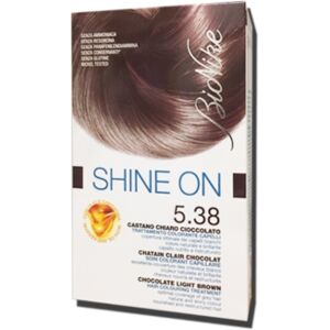 BioNike Linea Shine ON Tintura per Capelli Cute Sensibile 5.38 Castano Cioc Chia