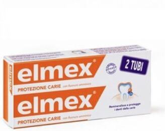 elmex linea igiene dentale dentifricio classico protezione carie 2 tubi da 75ml