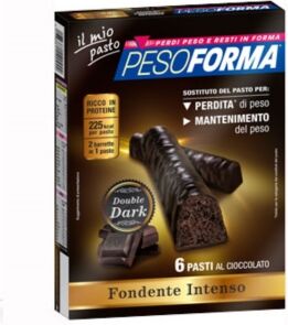 pesoforma linea alimentazione dietetica 12 barrette cioccolato fondente intenso