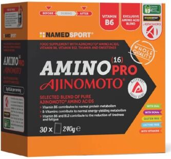 named sport linea integrazione aminopro mp16 ajinomoto integratore 30 buste