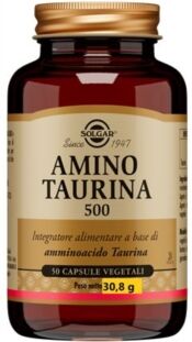 Solgar Linea Controllo del Peso Amino Taurina 500 Integratore 50 Capsule Veg.