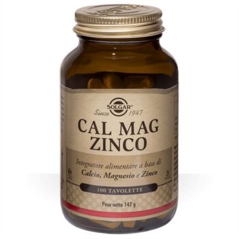 Solgar Linea Vitamine e minerali Cal Mag Zinco Integratore 100 Tavolette