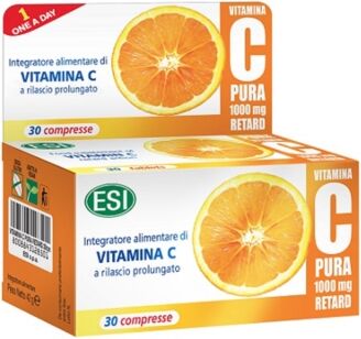 Esi Linea Vitamine e Minerali Vitamina C Pura Retard Integratore 30 Compresse