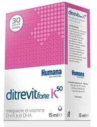 Humana Linea Vitamine e Minerali Ditrevit Forte K50 Integratore Flacone da 15 ml