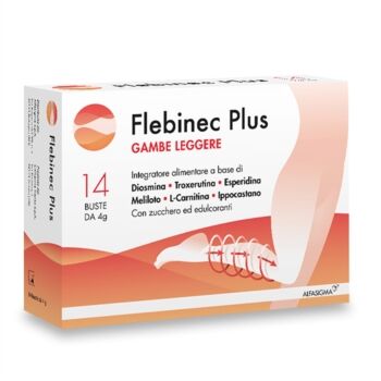 Alfasigma Linea Circolazione e Microcircolo Flebinec Plus Integratore 14 Bustine