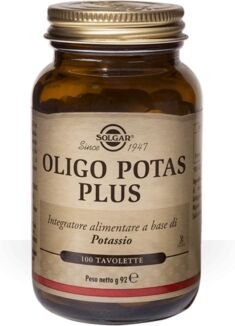 Solgar Linea Oligo Potas Plus Integratore di Potassio 100 Tavolette