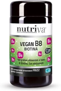 Nutriva Linea Vitamine Vegan B8 Fizz Integratore 30 compresse orosolubili