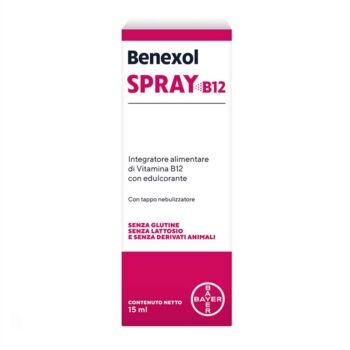 Bayer Linea Vitamine e Minerali Benexol Plus Spray di Vitamina B12 Flacone 15 ml