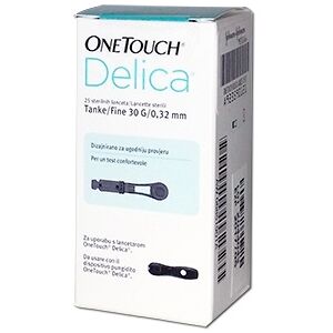 OneTouch LifeScan Linea Controllo Glicemia Delica 25 Lancette Sterili