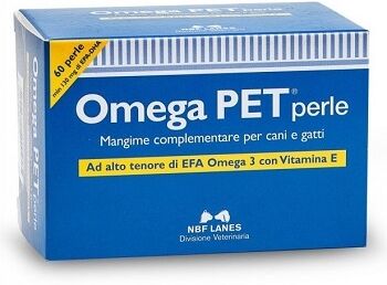 NBF Lanes Linea Veterinaria Omega Pet Integratore 60 perle