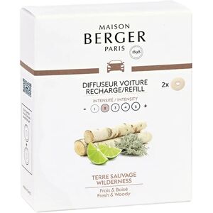 MAISON BERGER PARIS Diffuseur Voiture Recharge Terre Sauvage 2x17gr