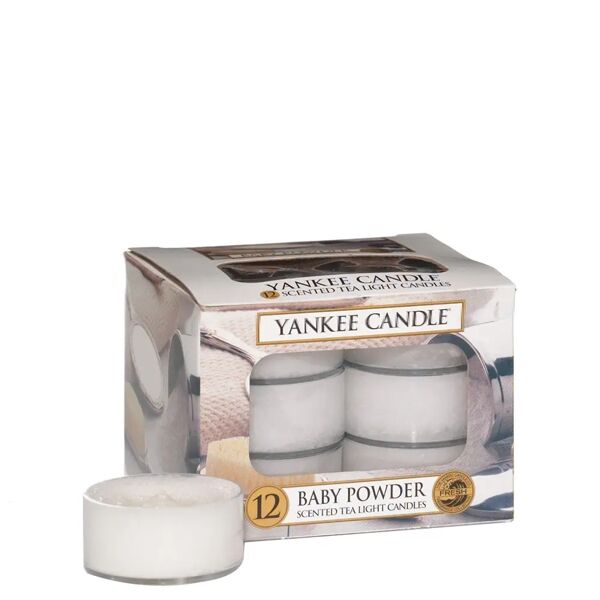 yankee candle baby powder tealight 12 pz
