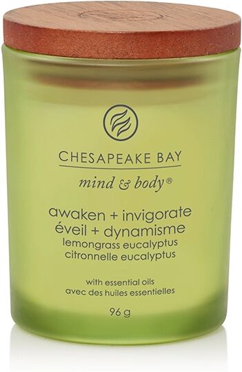 CHESAPEAKE BAY CANDLE Awaken & Invigorate (Lemongrass Eucalyptus) Candele in Vetro Piccola 96 gr