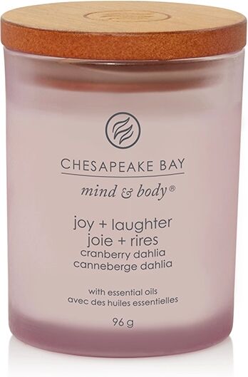 CHESAPEAKE BAY CANDLE Joy & Laughter (Cranberry Dahlia) Candele in Vetro Piccola 96 gr