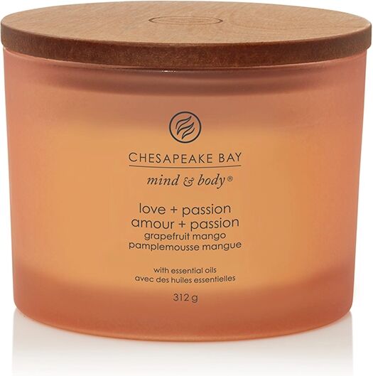 CHESAPEAKE BAY CANDLE Love & Passion (Grapefruit Mango) Candele in Vetro 3 Stoppini 312 gr