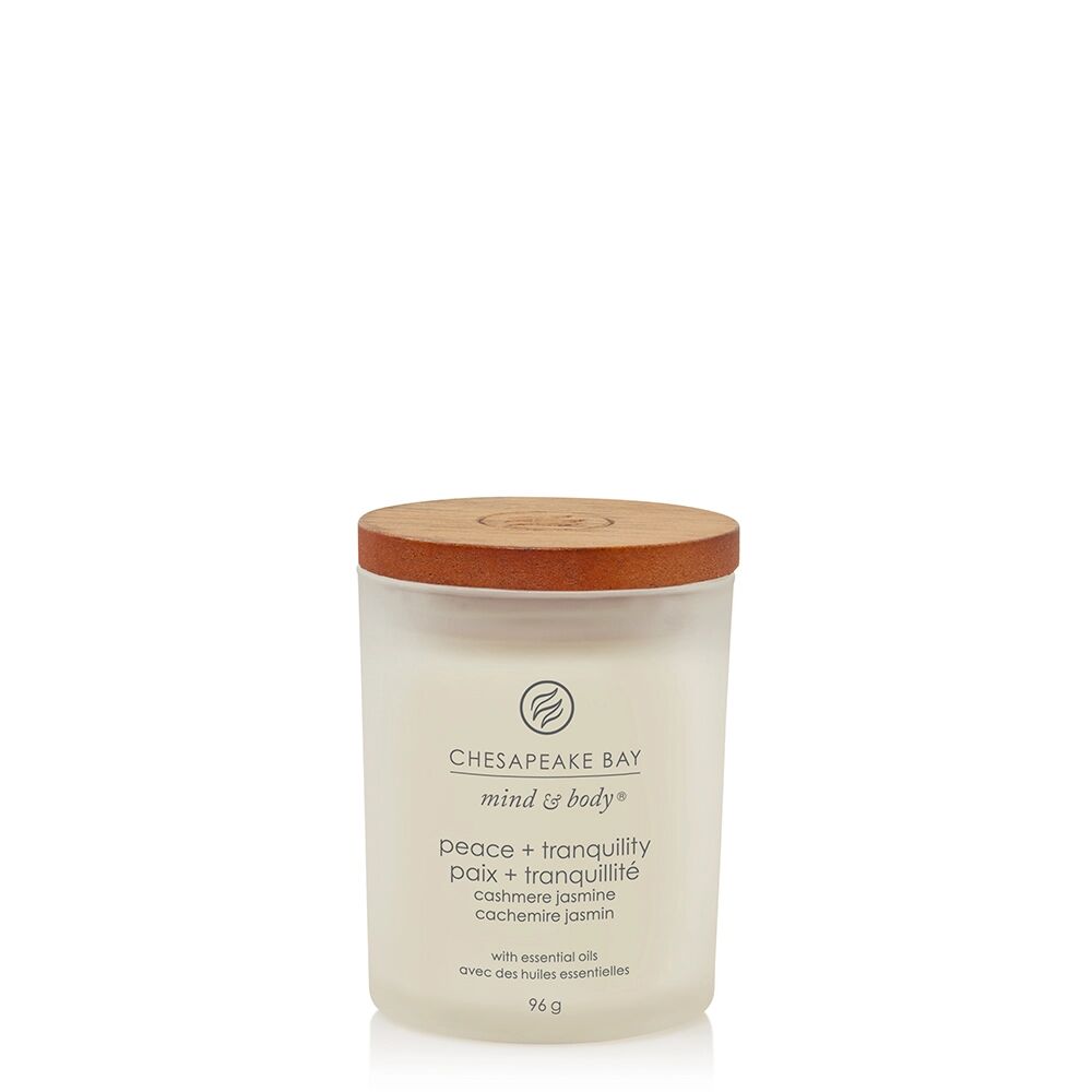 CHESAPEAKE BAY CANDLE Peace & Tranquility (Cashmere Jasmine) Candele in Vetro Piccola 96 gr