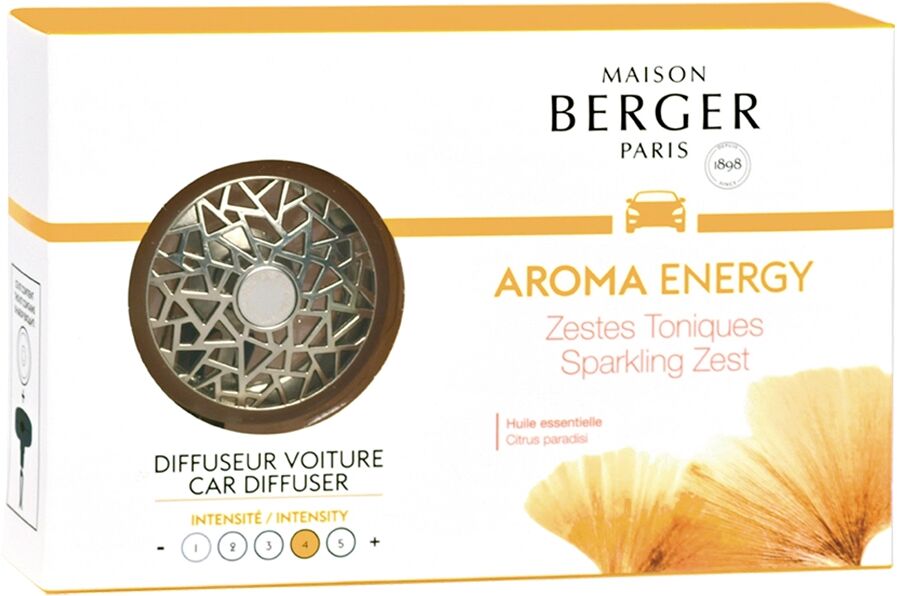 MAISON BERGER PARIS Diffuseur Voiture Aroma Energy Diffusore per Auto + Supporto 1 pz