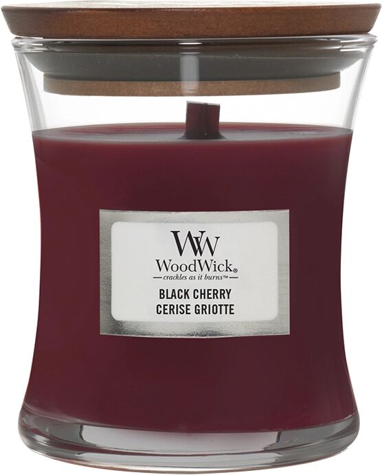 WOODWICK Black Cherry Candele in Vetro Media 275 gr