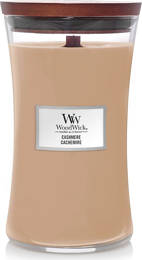 WOODWICK Cashmere Candele in Vetro Grande 610 gr