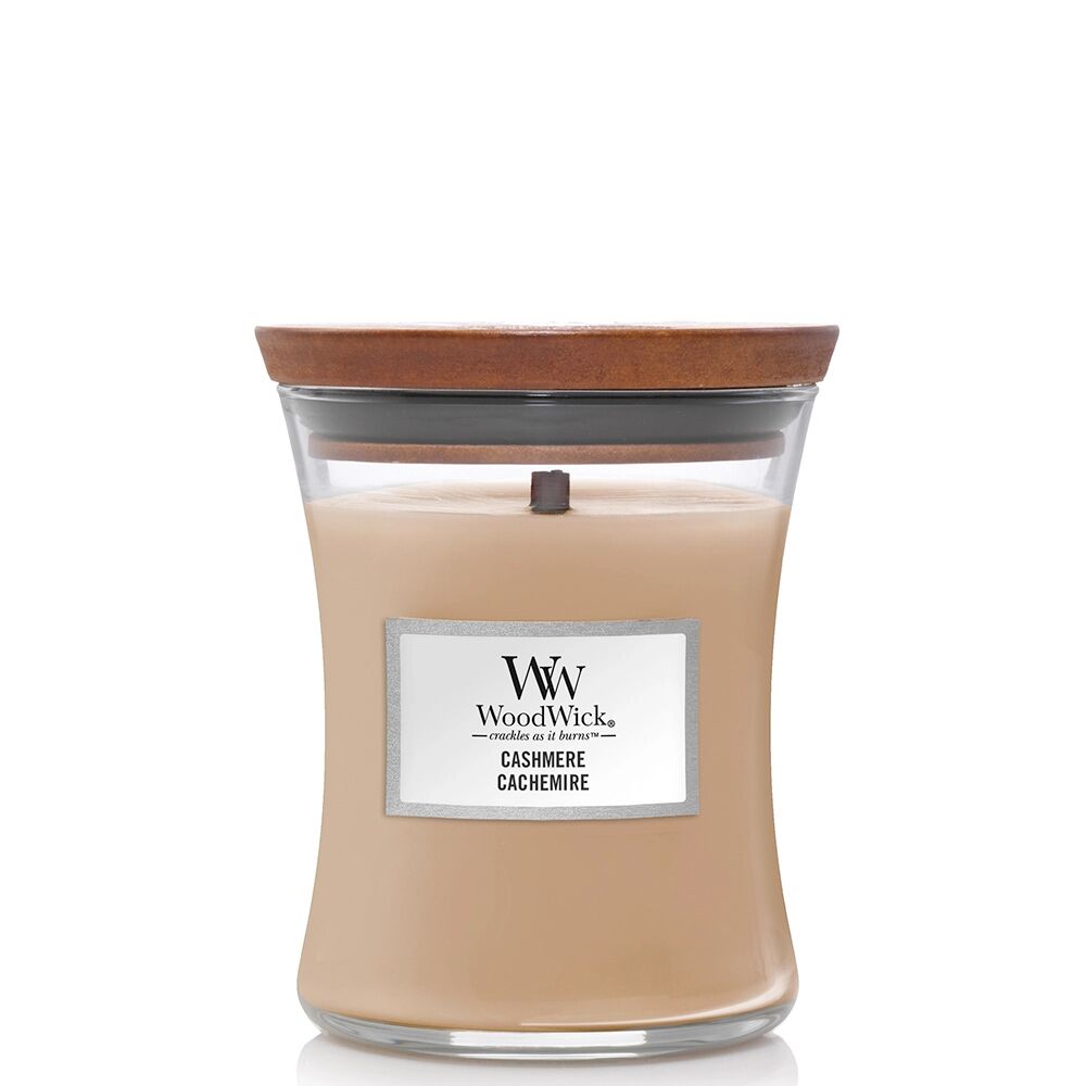 WOODWICK Cashmere Candele in Vetro Media 275 gr