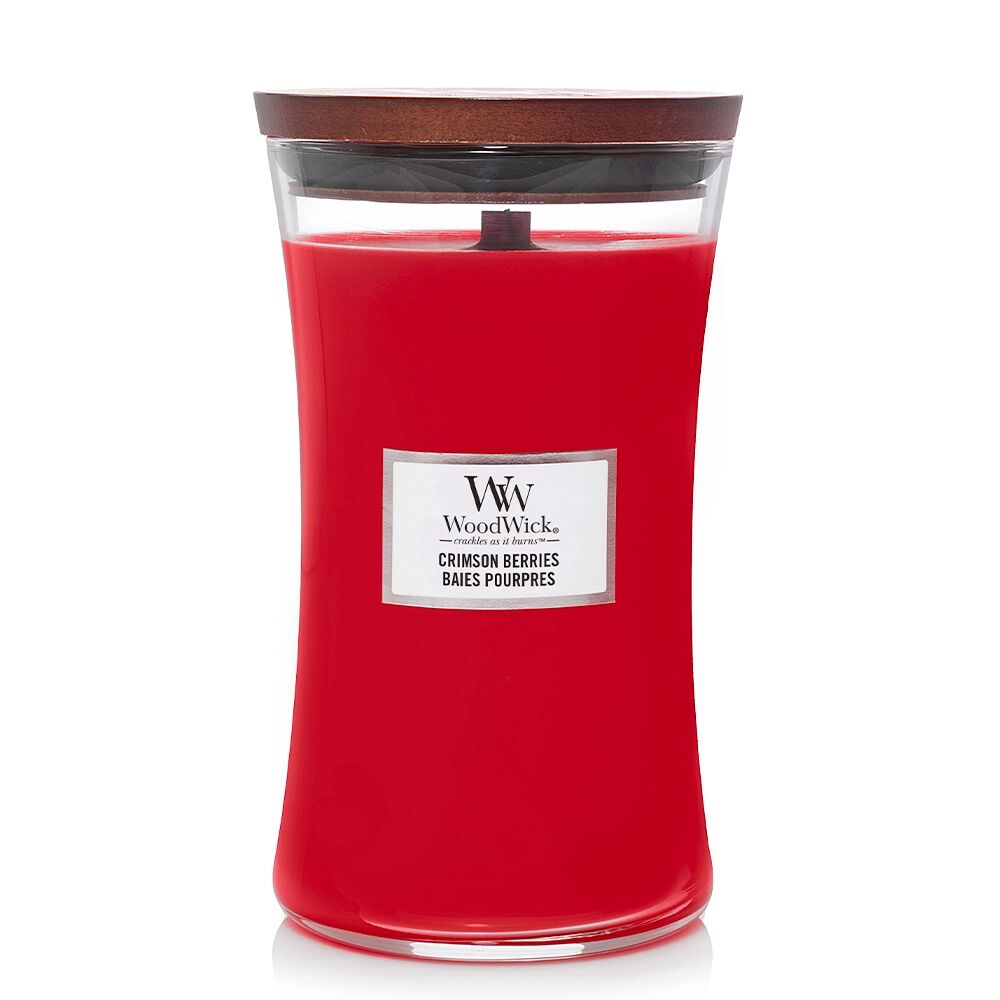 WOODWICK Crimson Berries Candele in Vetro Grande 610 gr