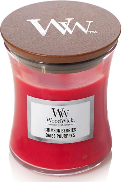 WOODWICK Crimson Berries Candele in Vetro Piccola 85 gr