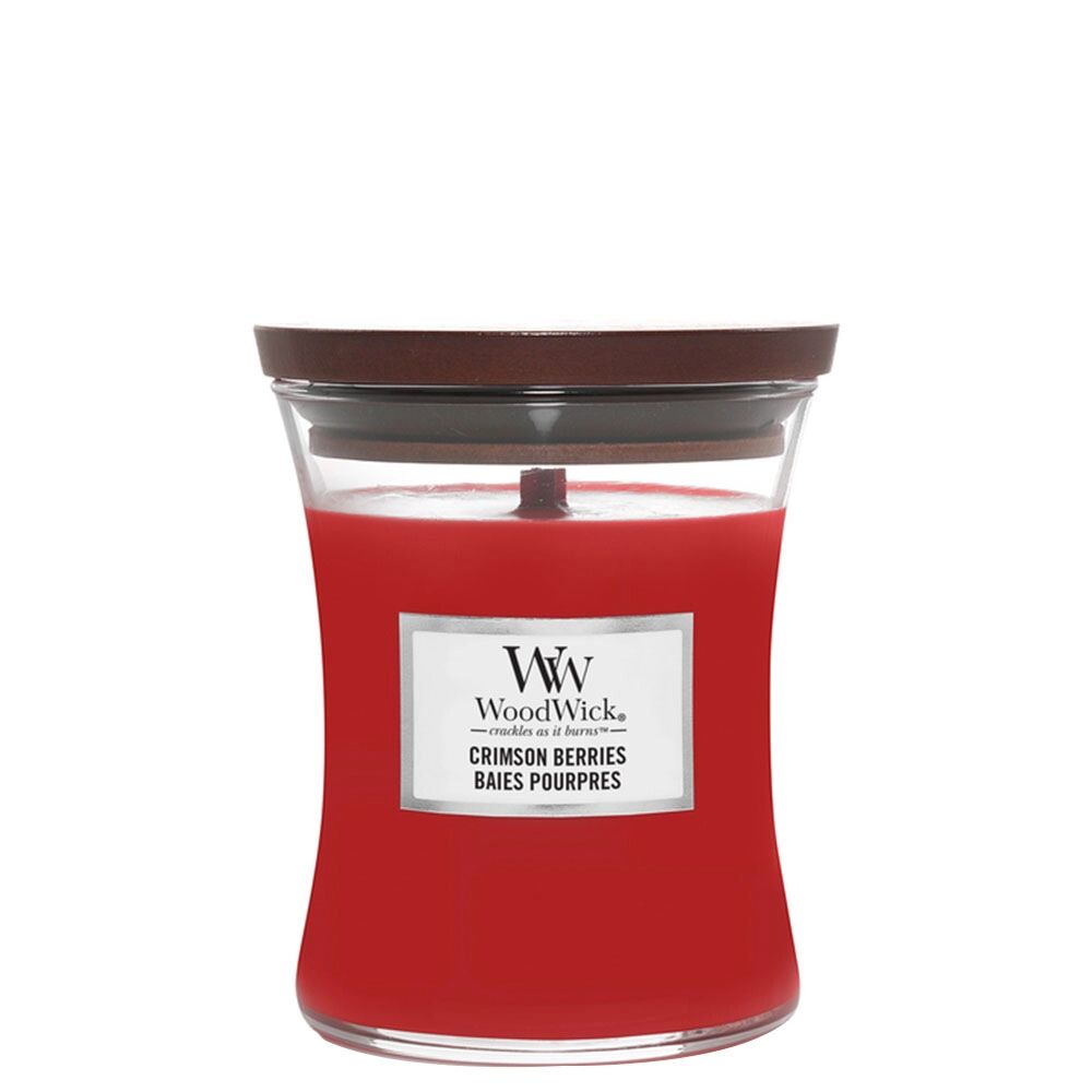 WOODWICK Crimson Berries Candele in Vetro Media 275 gr