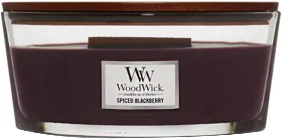 WOODWICK Spiced Blackberry Candele in Vetro Ellipse 454 gr