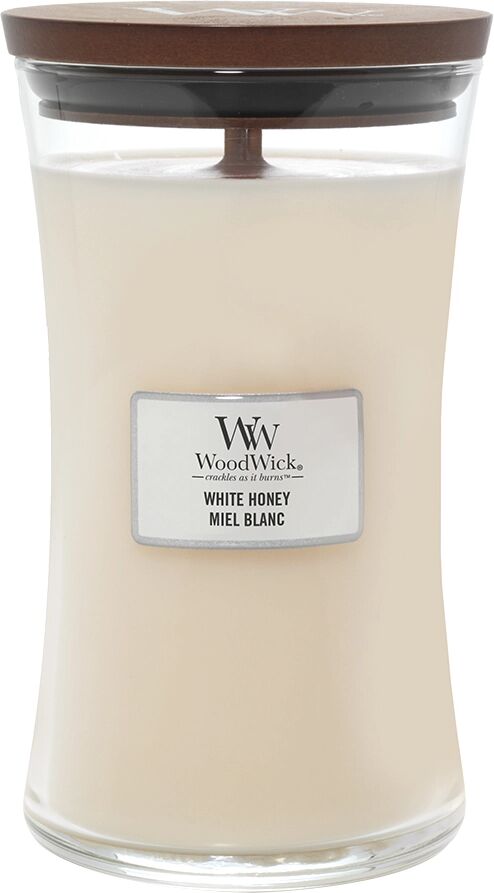 WOODWICK White Honey Candele in Vetro Grande 610 gr