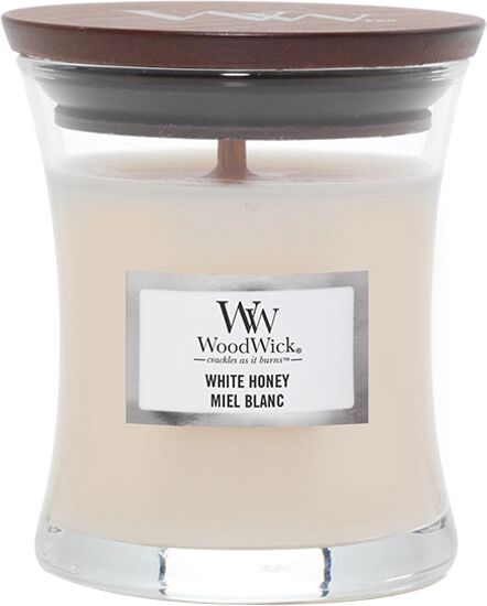 WOODWICK White Honey Candele in Vetro Piccola 85 gr