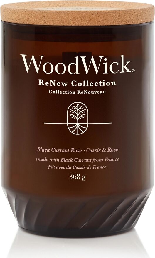 WOODWICK ReNew Black Currant & Rose Candele in Vetro Grande 368 gr