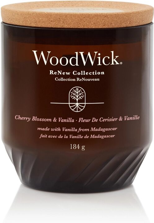 WOODWICK ReNew Cherry Blossom & Vanilla Candele in Vetro Media 184 gr