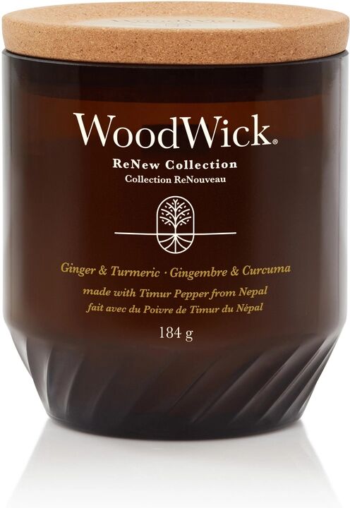 WOODWICK ReNew Ginger & Tumeric Candele in Vetro Media 184 gr