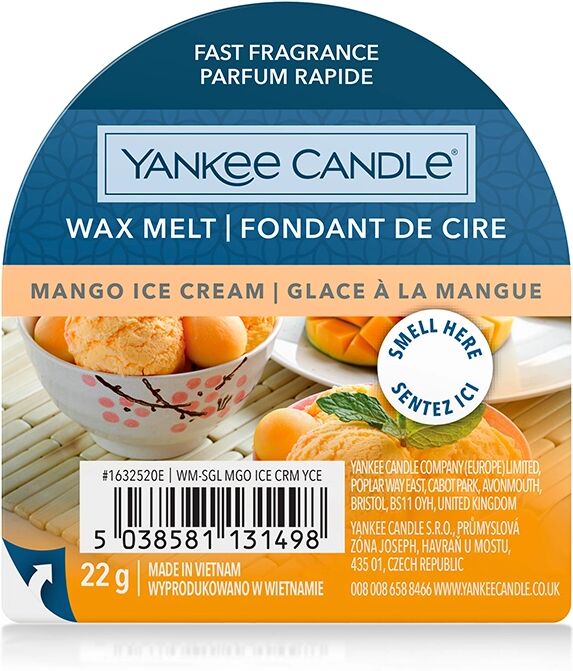 YANKEE CANDLE Mango Ice Cream Cera da Fondere 22 gr