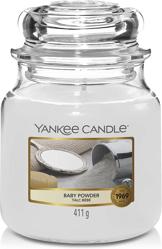 YANKEE CANDLE Candela Baby Powder Giara Media 411 gr