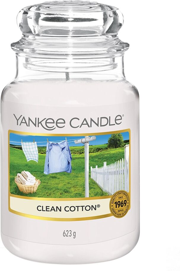 YANKEE CANDLE Candela Clean Cotton Giara Grande 623 gr