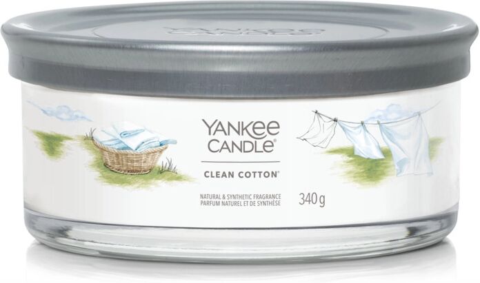 YANKEE CANDLE Candela Clean Cotton Tumbler Signature Multi Stoppino 340 gr