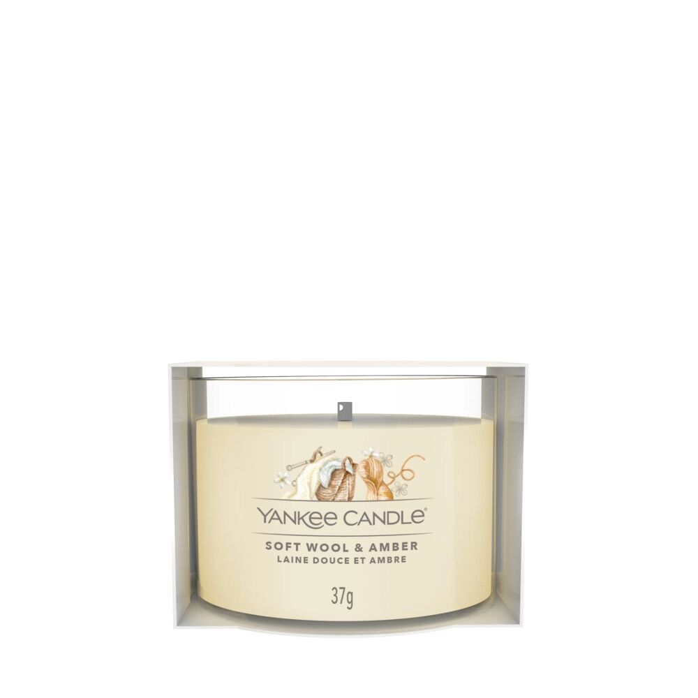 YANKEE CANDLE Soft Wool & Amber Candele Profumate Votive 37 gr