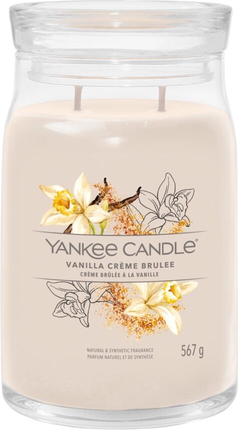 YANKEE CANDLE Candela Vanilla Crème Brulee Giara Signature Grande 567 gr