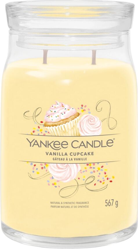 YANKEE CANDLE Candela Vanilla Cupcake Giara Signature Grande 567 gr