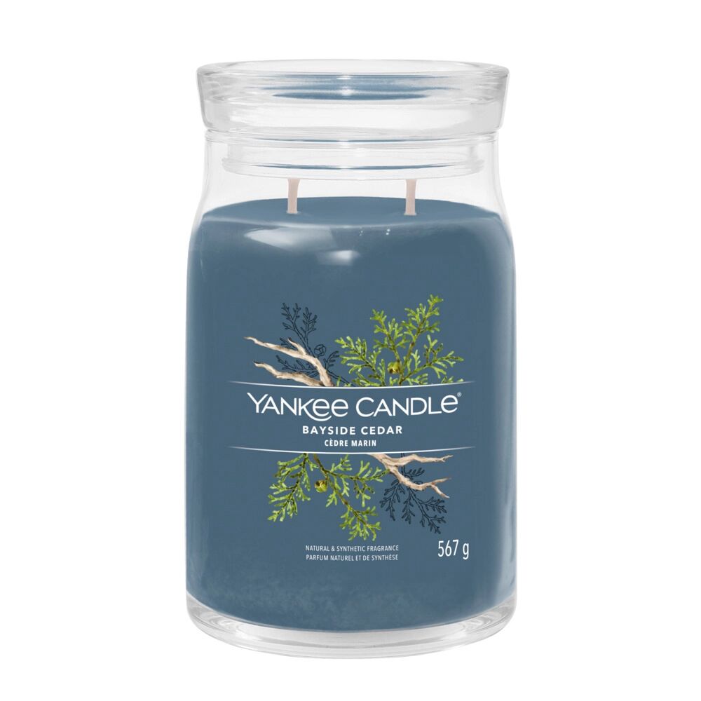 YANKEE CANDLE Candela Bayside Cedar Giara Signature Grande 567 gr