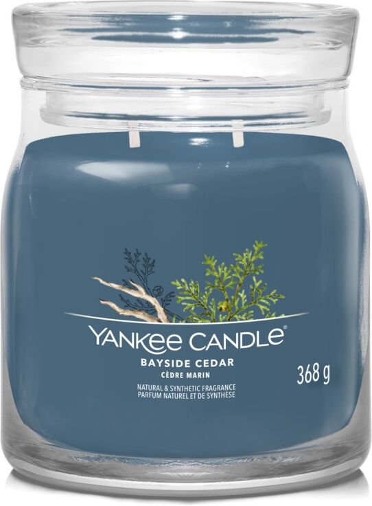 YANKEE CANDLE Candela Bayside Cedar Giara Signature Media 368 gr