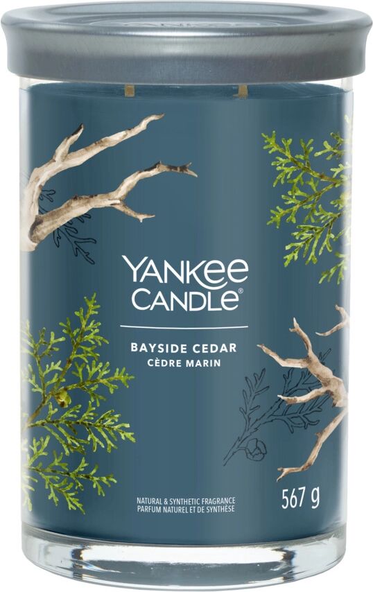 YANKEE CANDLE Candela Bayside Cedar Tumbler Signature Grande 567 gr