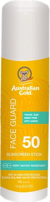 AUSTRALIAN GOLD Face Guard Sunscreen SPF50 Stick Solare Viso Anti-Aging