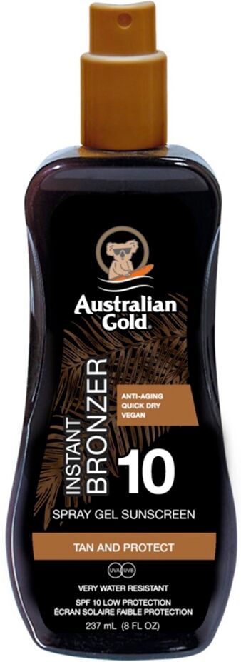 AUSTRALIAN GOLD Spray Gel Sunscreen Instant Bronzer SPF10 237 ml