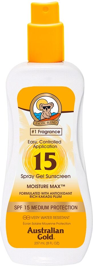 AUSTRALIAN GOLD Spray Gel Sunscreen Moisture Max SPF15 237 ml